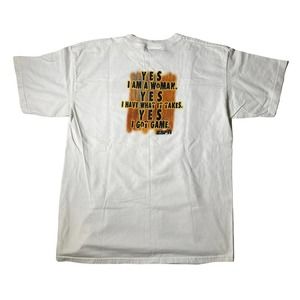 Vintage ESPN White Short Sleeve T-Shirt Yes Women’s Shirt Large‎